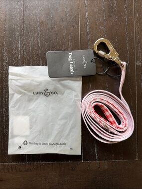 Lucy White Leash with Red Cherry Print